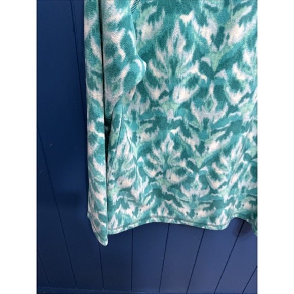 EDDIE BAUER (Large) Womens 1/4 Zip Polar Fleece Pullover Top Ikat Fabric - Picture 12 of 14